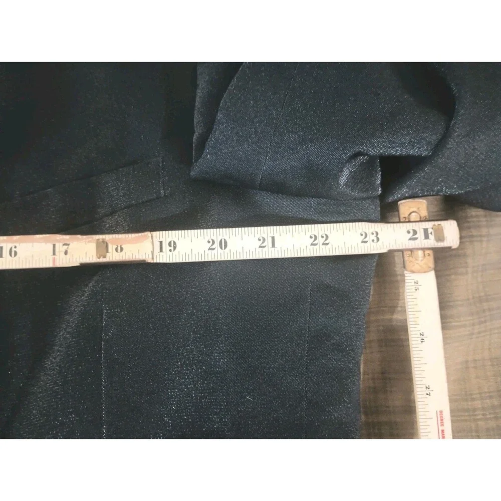 Men's Black Clairborne Tuxedo Jacket Glistens w/ Cloth Buttons